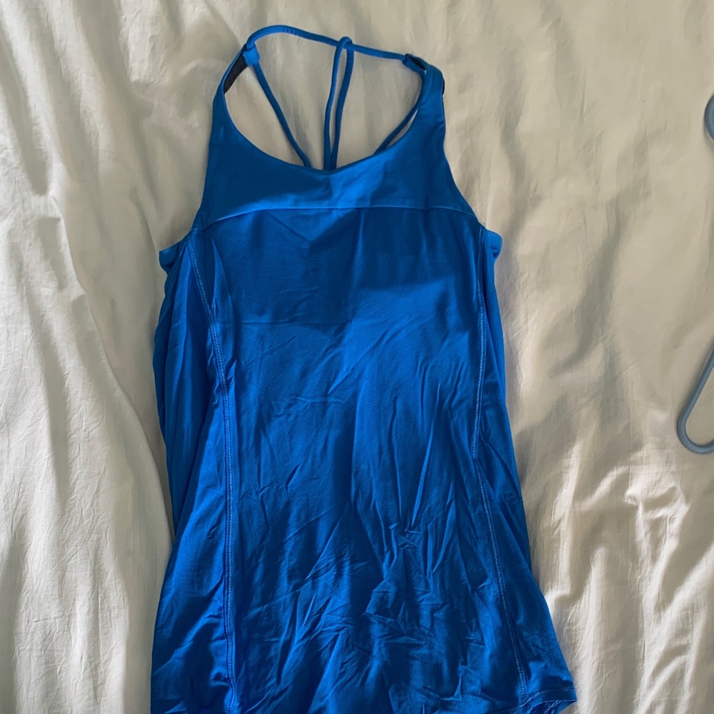Lululemon Blue Strappy Athletic Tank Top